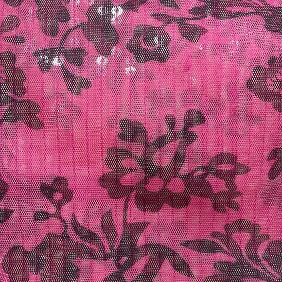 Betsey Johnson pink floral print bolero (sz sm) - Picture 5 of 6